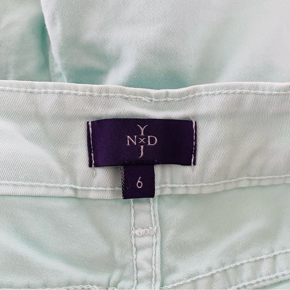 NYDJ Mint Seafoam Green & Navy Tuxedo Stripe Smooth Lift Technology Skinny Jeans - Picture 5 of 8